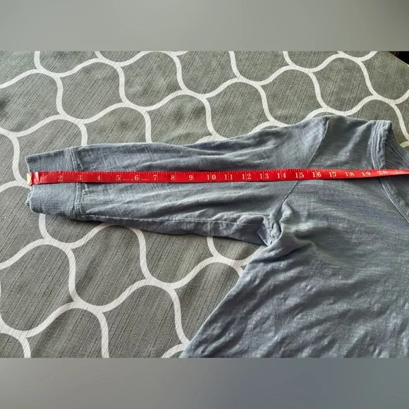 WILT Made in USA Heather Gray Scoop Neck 3/4 Sleeve 100% Cotton Top - Picture 10 of 10